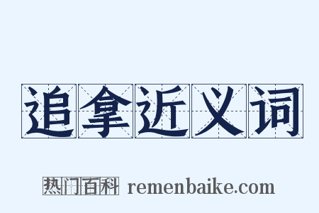 追拿近义词是什么意思的图片